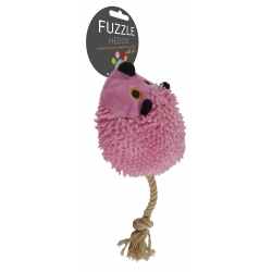 FUZZLE Jeżyk różowy - miękka zabawka dla szczeniąt oraz małych i średnich psów
